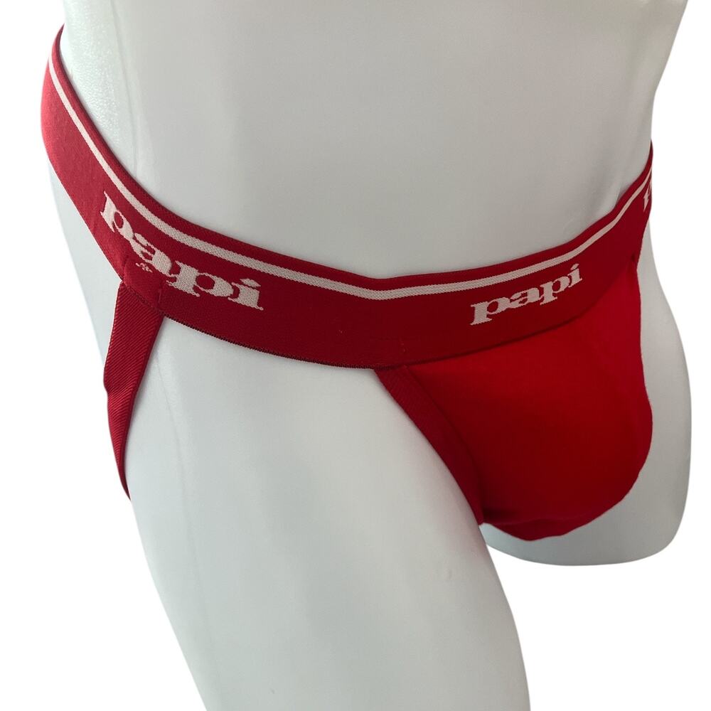 Papi Rib Jockstrap Red Large - Picture 3 of 6